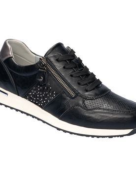 Leder-Komfort-Sneaker „Linda“ 36 schwarz
