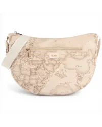 Borsa a tracolla Soft Petals Donna Rafia in Tessuto e Pelle