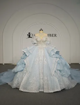 Customized Charming Ball Gown Bride Modest Ruched Short Sleeve Bridal Dress Glitter Sequins Beads Wedding Gown robe de mariée - Aliexpress - FashionsVida