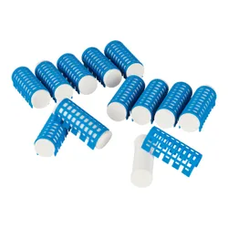 Thermolockenwickler, 12 Stück weiss blau