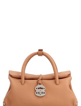 Dotta Grainy Leather Mini Shoulder Bag with Turn-Lock Flap
