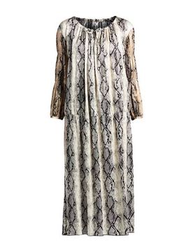 Midi-Kleid Damen Cremeweiß 36 Damen