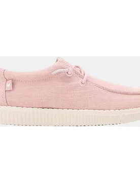 Zapatos planos confort de mujer tipo wallabi en algodón y lino - Walk In Pitas - FashionsVida