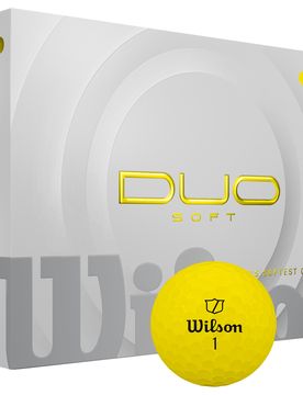 Golfbälle DUO Soft - 12er Pack, gelb