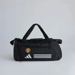 Manchester United x Essentials 3-Stripes Duffel Bag Small Black None