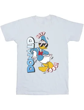 Mens Donald Duck Cool T-Shirt (White) Cotton - Size Small - Disney - FashionsVida