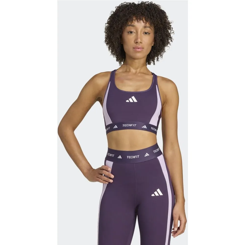 Top de mujer Techfit Medium Support Colorblock - Adidas - FashionsVida