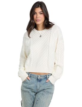 Guess maglione bianco a trecce GJ W5BR09 Z0561 G293
