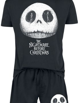 Disney Schlafanzug - Jack and Sally - S bis 3XL - für Männer - Größe XL - schwarz - EMP exklusives Merchandise! - Männer - male