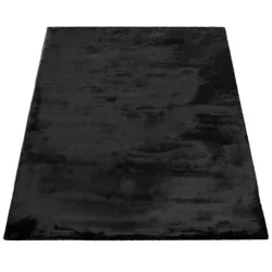 Hochflor-Teppich RABBIT 780 Schwarz Rechteckig