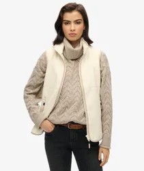 Superdry Damen Active Fleece-weste Creme - Größe: 42