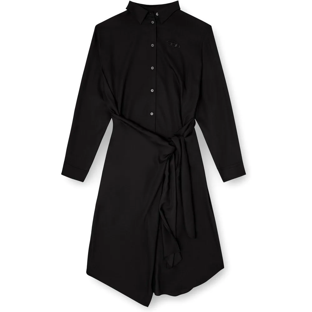 Vestido midi con panel frontal retorcido - Diesel - FashionsVida