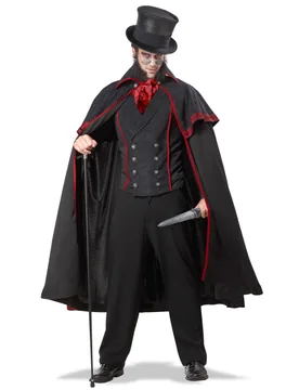 Serienmörder Halloween Herrenkostüm schwarz-rot - male - KARNEVAL-MEGASTORE - FashionsVida