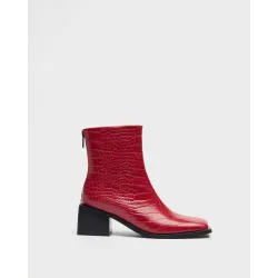 Botines de mujer con tacón de bloque y caña baja