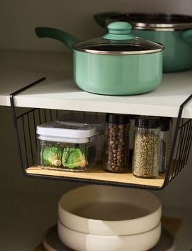 Mensola da cucina sospesa - nero