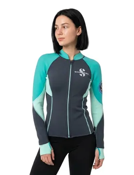 T-shirt Termica A Maniche Lunghe Con Zip Intera 1.5 Mm Everlex
