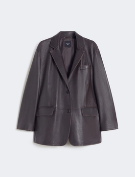 Giacca in pelle donna marrone
