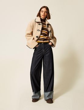 Twinset Jean évasé avec revers