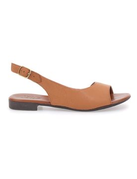 Sandali Marroni con Tomaia in Pelle e Tacco Basso 225110 36
