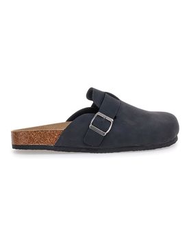 Ciabatte sabot neri con fibbia e sottopiede comfort GY42030 42