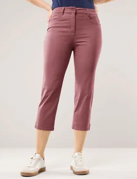 Capri aus Baumwollmix, Regular Fit#normale Größen#Kurzgrößen, Farbe Rosa, 21, modische Capri-Länge Powerstretch-Qualität Damen - Walbusch - FashionsVida