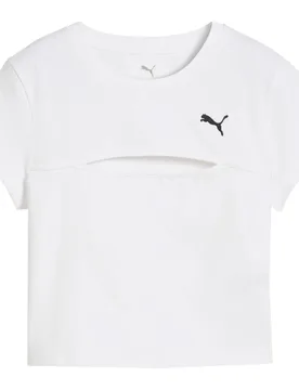 Wardrobe ess cut-out camiseta manga corta mujer Blanco (XS) - Puma - FashionsVida