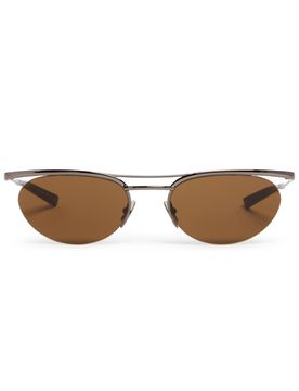 Style Sunglasses with Metal Temples and 100% UVA/UVB Protection