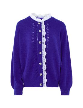 NAEMI Cárdigan azul real / blanco