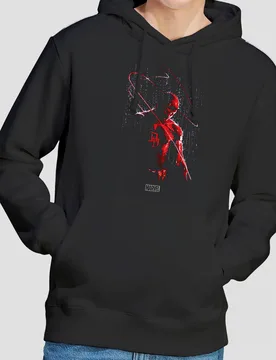 Daredevil Rain Hoodie - Black - Size: L - Marvel - FashionsVida