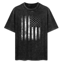 America Flag Frayed And Battle Tested T-Shirt Plus Size Non-Shrink T-Shirt