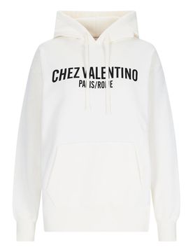 Valentino Felpa Cappuccio Logo