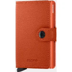 Cartera antirrobo de piel texturizada en con protección RFID