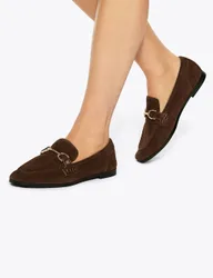 Suede Loafers Chocolate female