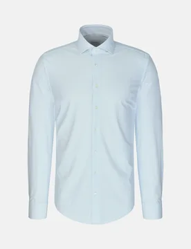 Slim Performance-Hemd Druck Blau 39 - Seidensticker - FashionsVida