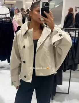 New Fashion Female Windbreaker Outerwears Hood Cropped Jacket Women Solid Trench Coat Autumn Long Sleeve Demi-Season Casual Coat - Aliexpress - FashionsVida