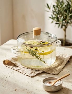 Pentola con coperchio - clear