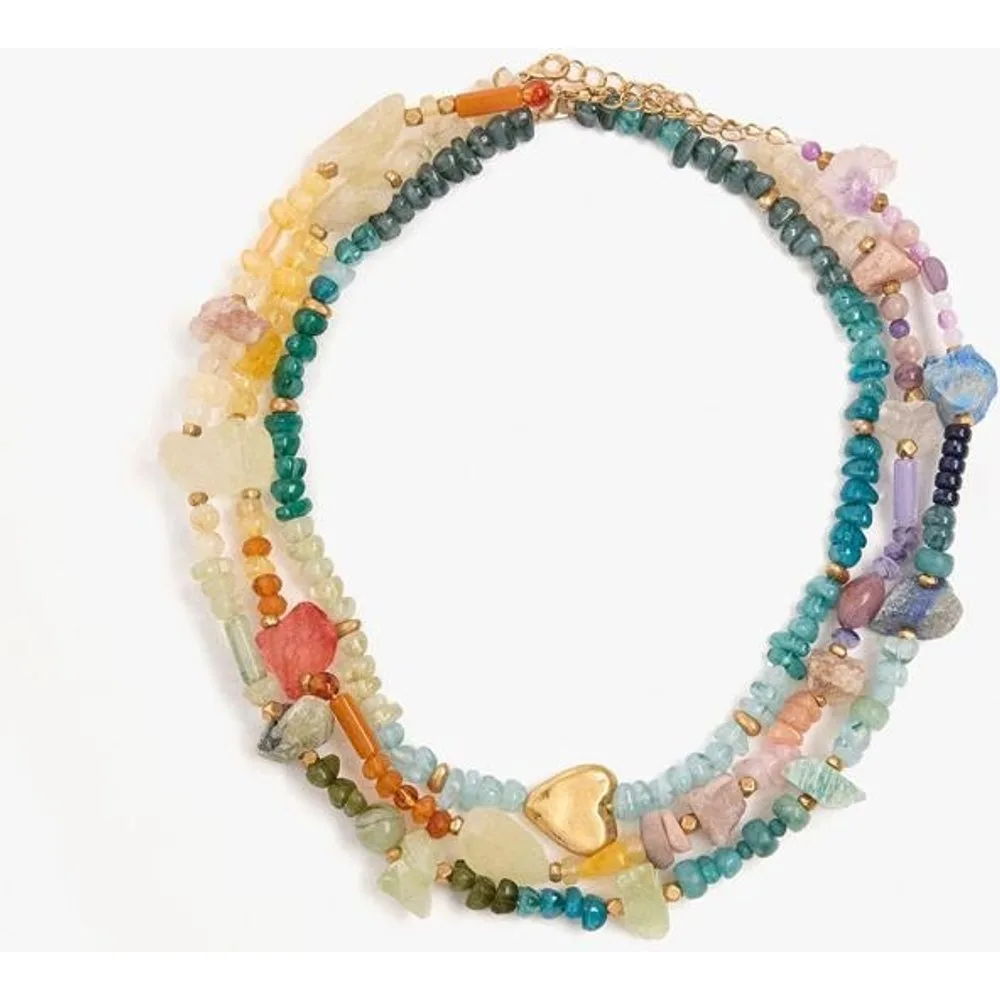 Collar corto doble con cuentas decorativas - Parfois - FashionsVida
