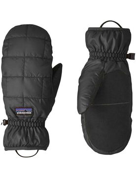 Warme und wasserfeste Fäustlinge aus PrimaLoft® Nano Puff Mitts Black für Herren Größe M schwarz