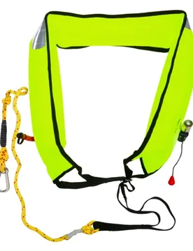 Inflatable Rescue Buoy With Floating Line 36 M Yellow One Size unisex - Ocean - FashionsVida