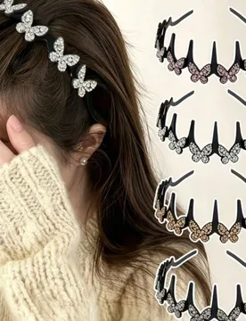 Piezas/Set 4 Diademas para mujer, Diseño de alta gama con decoración de mariposa, Regalo perfecto para mamá, amigas, novias y otras damas Diadema e - Shein - FashionsVida