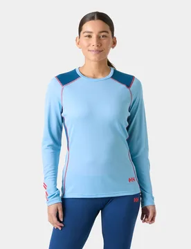 Women's Lifa Active Crew Lightweight Base Layer Blue L - Bright Blue - Female - Helly Hansen - FashionsVida