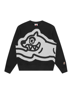 Applique Jumbo Running Dog Crewneck