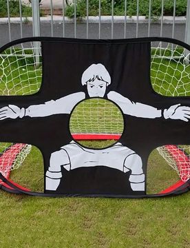 Set Portería de Fútbol Plegable, Portería de Fútbol de Nailon, Red de Objetivo de Fútbol para Adultos, Entrenamiento en Interiores/Exteriores Pat