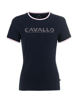 Damen T-Shirt CAVALBELL darkblue 38 - Cavallo - FashionsVida
