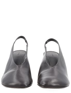 Glove Slingback Pumps 80 MM Heel in Leather - Smooth Lambskin Leather - Women