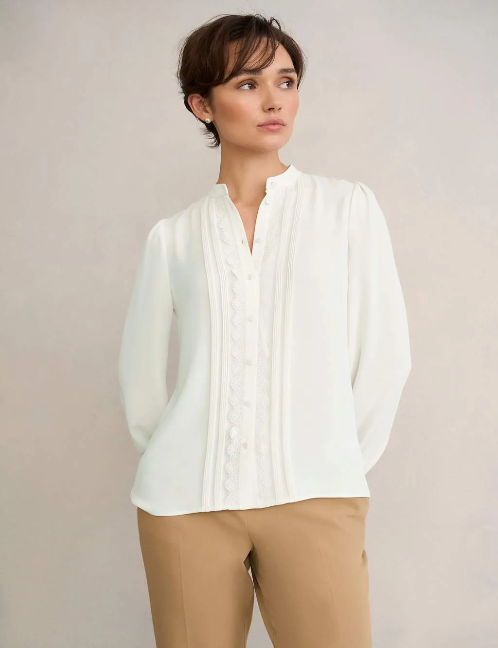 HOBBS Collared Blouse White female - Hobbs - FashionsVida