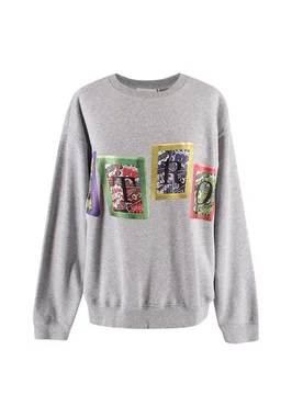 Grey Comic Print Sweatshirt - Etro - FashionsVida