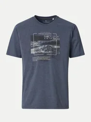T-Shirt mit Fotoprint Blau M