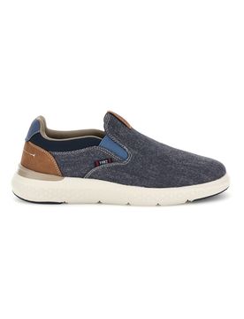 Mocassini blu slip on con suoletta estraibile YH25129 44