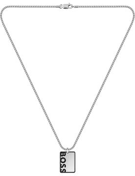 BOSS Cadena negro / plata